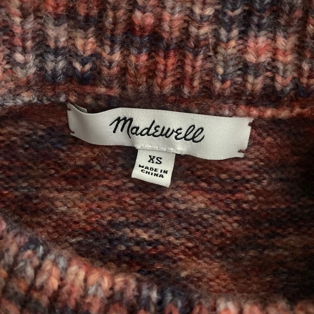 madewell space dyed birchmont side button knit crop sweater pullover jumper xs - Picture 11 of 12